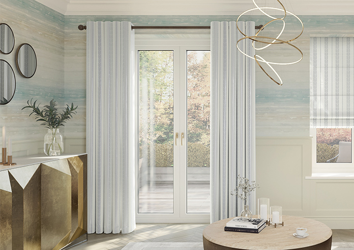 Laurel Stripe, Horizon - Made to Measure Curtains - Image 3